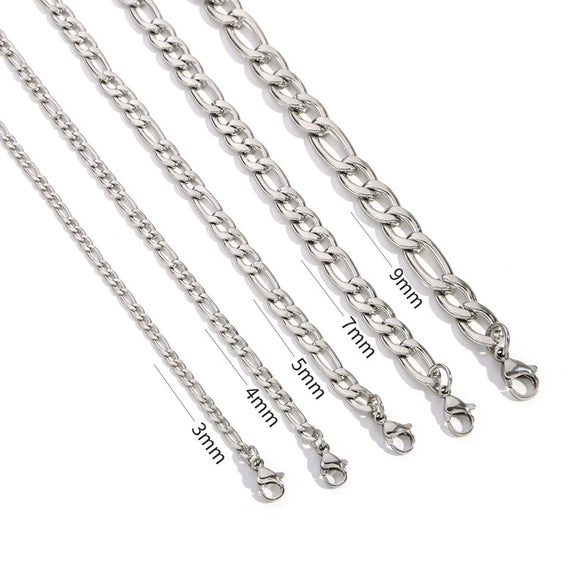Stainless Steel Nk Chain Cuban Necklace With Geometric Style And Vacuum Colorpreserving Electroplating
