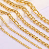 Stainless Steel NK Chain Gold Jewelry Chain DIY Accessories Necklace Bracelet Fashion Cuban Chain Hip Hop Popular Accessories