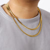 Stainless Steel Nk Chain Necklace Geometric Style Vacuum Resistant Electroplated Gold