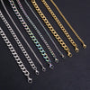 Stainless Steel Nk Cuban Necklace Electroplated Gold With Geometric Elements