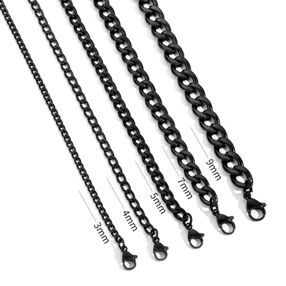Stainless Steel Nk Cuban Necklace Electroplated Gold With Geometric Elements