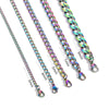 Stainless Steel Nk Cuban Necklace Electroplated Gold With Geometric Elements
