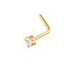 Stainless Steel Nose Nail Love Fivepointed Star Square Round Geometric Inlaid Zircon Puncture Jewelry For Women