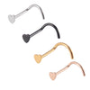 Stainless Steel Nose Ring With Sshaped Lshaped Heart Moon Hollow And Other Shapes Rose Gold Electroplated