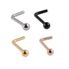 Stainless Steel Nose Ring With Sshaped Lshaped Heart Moon Hollow And Other Shapes Rose Gold Electroplated