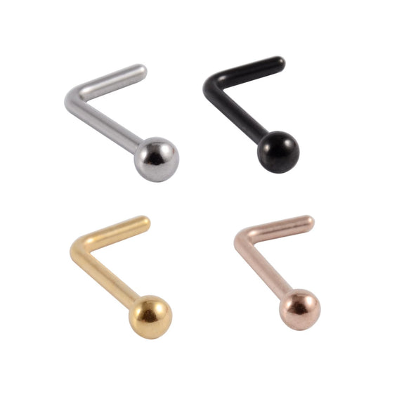 Stainless Steel Nose Ring With Sshaped Lshaped Heart Moon Hollow And Other Shapes Rose Gold Electroplated