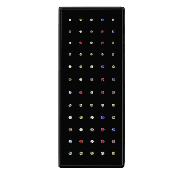 Stainless Steel Nose Studs And Nose Ring Piercing Jewelry With Diamond Round Style Unisex