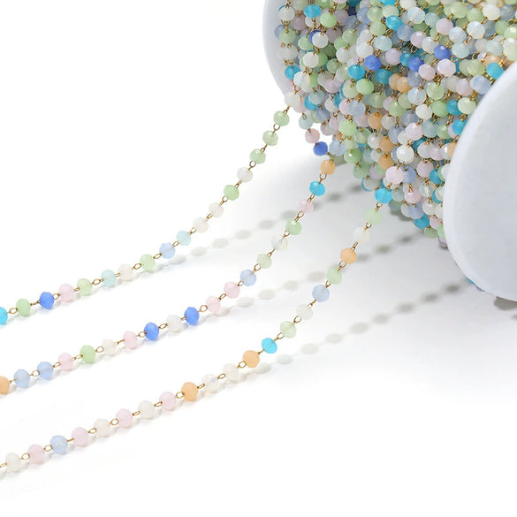 Stainless Steel O Shape Geometric Handmade Electroplated Beads Chain Jewelry Accessories For Necklace Bracelet