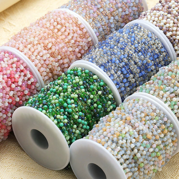 Stainless Steel O Shape Geometric Handmade Electroplated Beads Chain Jewelry Accessories For Necklace Bracelet
