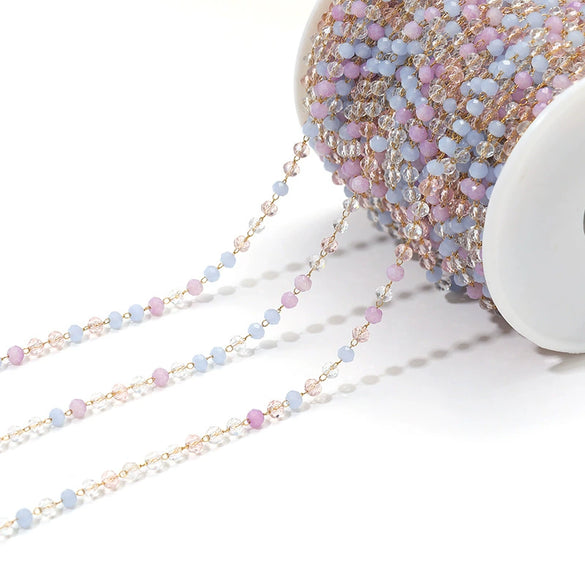 Stainless Steel O Shape Geometric Handmade Electroplated Beads Chain Jewelry Accessories For Necklace Bracelet