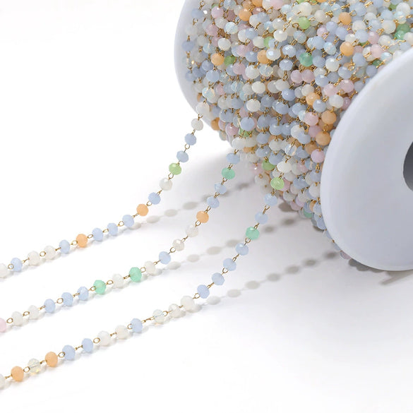 Stainless Steel O Shape Geometric Handmade Electroplated Beads Chain Jewelry Accessories For Necklace Bracelet