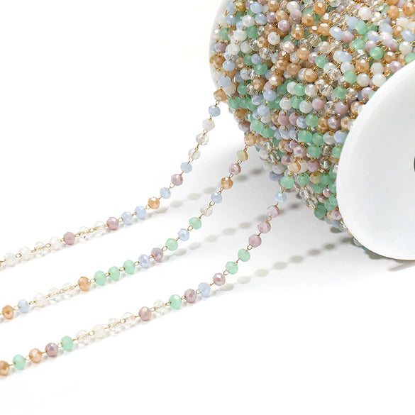 Stainless Steel O Shape Geometric Handmade Electroplated Beads Chain Jewelry Accessories For Necklace Bracelet
