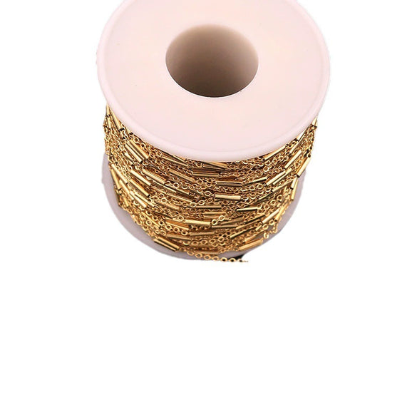 Stainless Steel O Shaped Chain Necklace Diy Accessories Handmade Jewelry With Electroplating Treatment