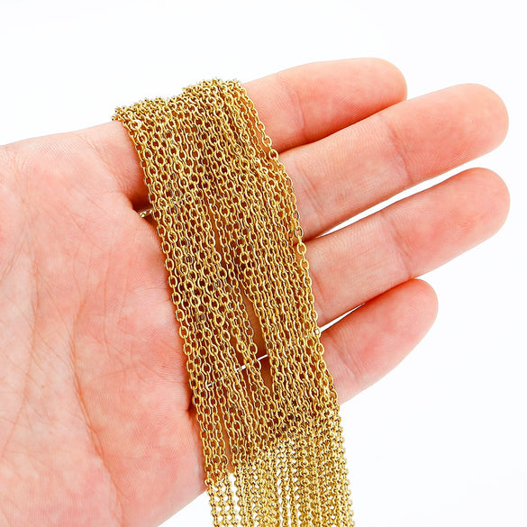 Stainless Steel O Shaped Wave Chain Electroplated And Vacuum Plated For Diy Handmade Accessories