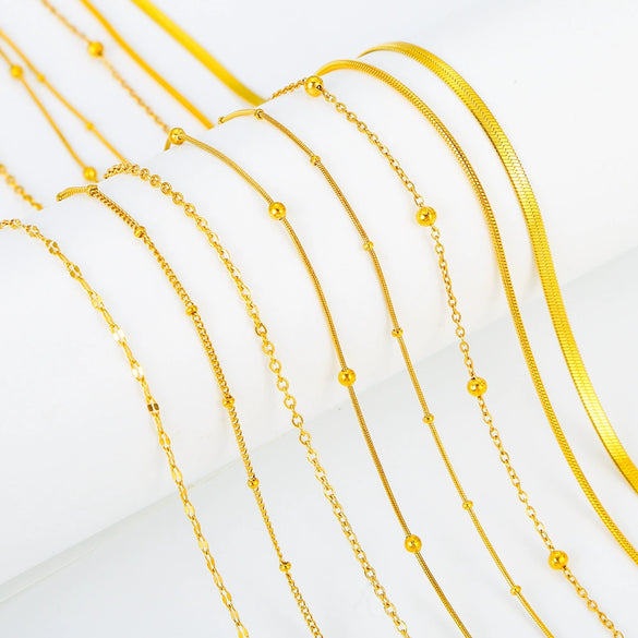 Stainless Steel O Shaped Wave Chain Electroplated And Vacuum Plated For Diy Handmade Accessories