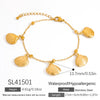 Stainless Steel Ocean Style Bracelet With Shell Starfish Sea Fish Animal Design Electroplated