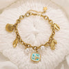 Stainless Steel Ocean Style Bracelet With Starfish Shell Pearl Electroplating