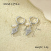 Stainless Steel Ocean Style Geometric Earrings With Electroplating For Women
