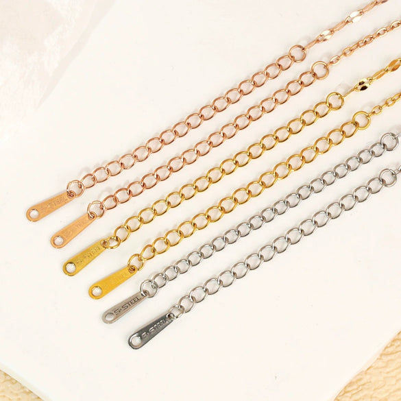 Stainless Steel Ochain Lip Chain Simple Ushaped Cross Clavicle Necklace Unisex Vacuum Plated