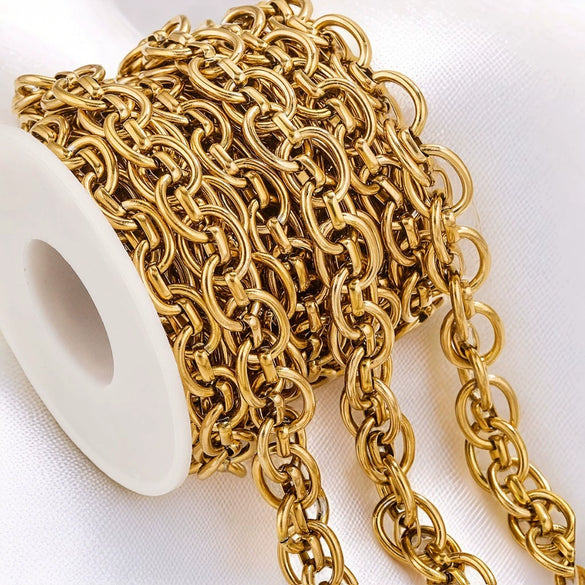 Stainless Steel Ochain Vacuum Multilayer Hip Hop Fashion Jewelry With Hirback Pattern And Electroplating Design