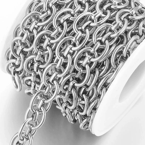 Stainless Steel Ochain Vacuum Multilayer Hip Hop Fashion Jewelry With Hirback Pattern And Electroplating Design