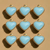 Stainless Steel Oil Dripping Craft Heart Jewelry Necklace With Eight Eyes Pattern