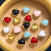 Stainless Steel Oil Dripping Craft Heart Jewelry Necklace With Eight Eyes Pattern