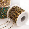 Stainless Steel Oil Dripping Cross Chain Necklace Bracelet With Vacuum Electroplated Gold