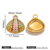 Stainless Steel Oil Dripping Dolphin Flower Shell Pendant Jewelry Accessories