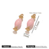 Stainless Steel Oil Dripping Dolphin Flower Shell Pendant Jewelry Accessories