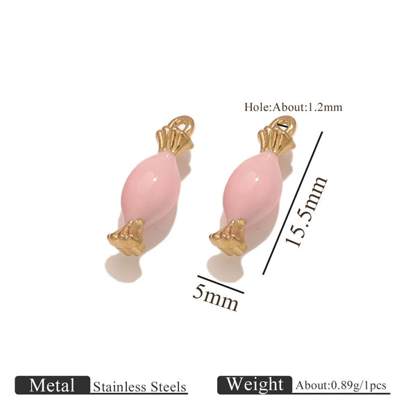 Stainless Steel Oil Dripping Dolphin Flower Shell Pendant Jewelry Accessories