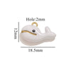 Stainless Steel Oil Dripping Dolphin Flower Shell Pendant Jewelry Accessories