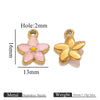 Stainless Steel Oil Dripping Dolphin Flower Shell Pendant Jewelry Accessories