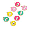 Stainless Steel Oil Dripping Eye Pendant Vintage Necklace Jewelry Accessories Electroplated