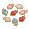 Stainless Steel Oil Dripping Heart Crown Pendant Jewelry Accessories For Necklace And Bracelet