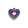 Stainless Steel Oil Dripping Heart Square Pendant Bracelet Earrings Accessories