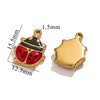 Stainless Steel Oil Dripping Ladybug Style Handmade Jewelry Pendant