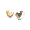 Stainless Steel Oil Dripping Love Shape Pendant Jewelry Accessories For Bracelet Earrings