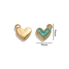 Stainless Steel Oil Dripping Love Shape Pendant Jewelry Accessories For Bracelet Earrings