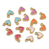 Stainless Steel Oil Dripping Love Shape Pendant Jewelry Accessories For Bracelet Earrings