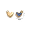 Stainless Steel Oil Dripping Love Shape Pendant Jewelry Accessories For Bracelet Earrings