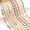 Stainless Steel Oil Dripping Twisted Oval Chain Titanium Steel Vacuum Electroplated Gold Chain For Necklace And Bracelet