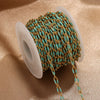 Stainless Steel Oil Dripping Twisted Oval Chain Titanium Steel Vacuum Electroplated Gold Chain For Necklace And Bracelet