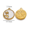 Stainless Steel Oil Drop And Flower Pearls Pendant Necklace Bracelet Accessories