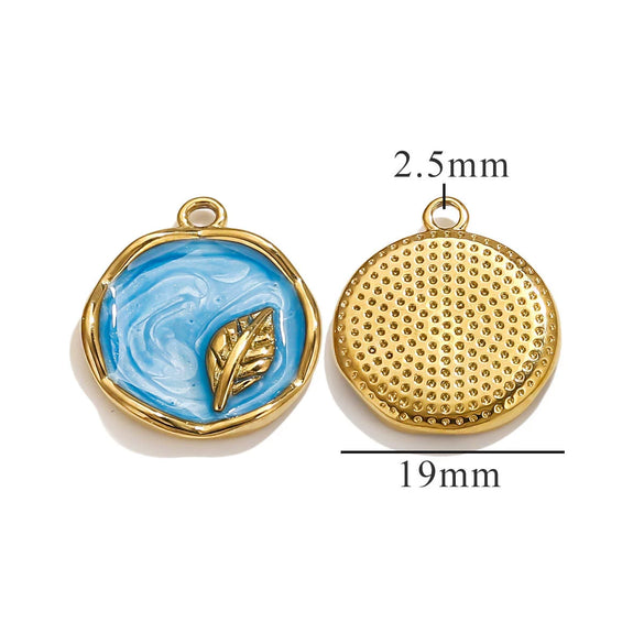 Stainless Steel Oil Drop And Flower Pearls Pendant Necklace Bracelet Accessories