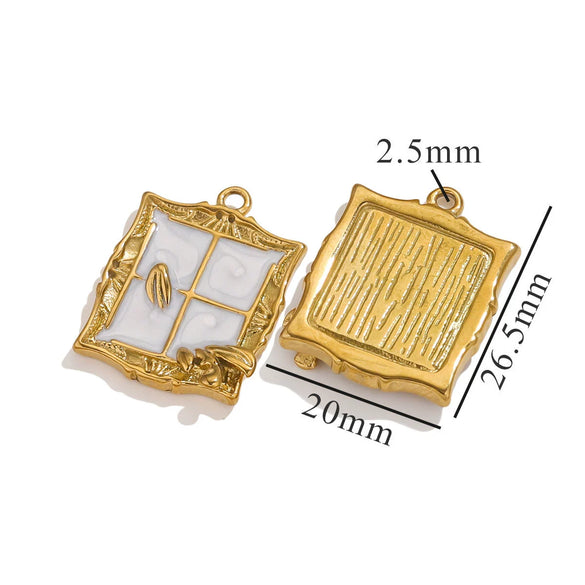 Stainless Steel Oil Drop And Flower Pearls Pendant Necklace Bracelet Accessories