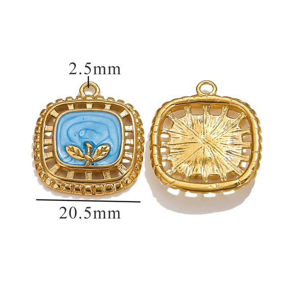 Stainless Steel Oil Drop And Flower Pearls Pendant Necklace Bracelet Accessories