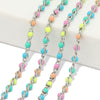 Stainless Steel Oil Drop Color Enamel Chain For Diy Bracelet Necklace Accessories