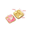 Stainless Steel Oil Drop Flower Geometric Pendant Jewelry Accessories