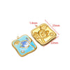 Stainless Steel Oil Drop Flower Geometric Pendant Jewelry Accessories